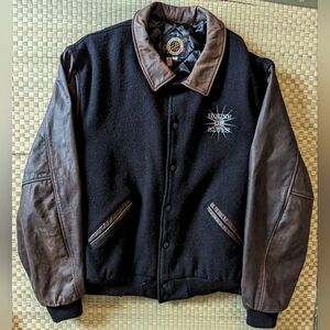 Vintage Dehen Wool Leather Varsity Bomber Jacket House of Blues Men's Size Med